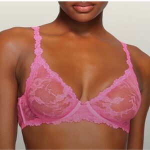 Skims Stretch lace Intimates underwire scoop bra Pink BA-SCP-3575